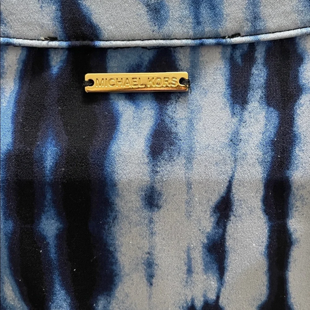 Michael Kors Sleeveless Blue Shift‎ Dress Ruffle Medium